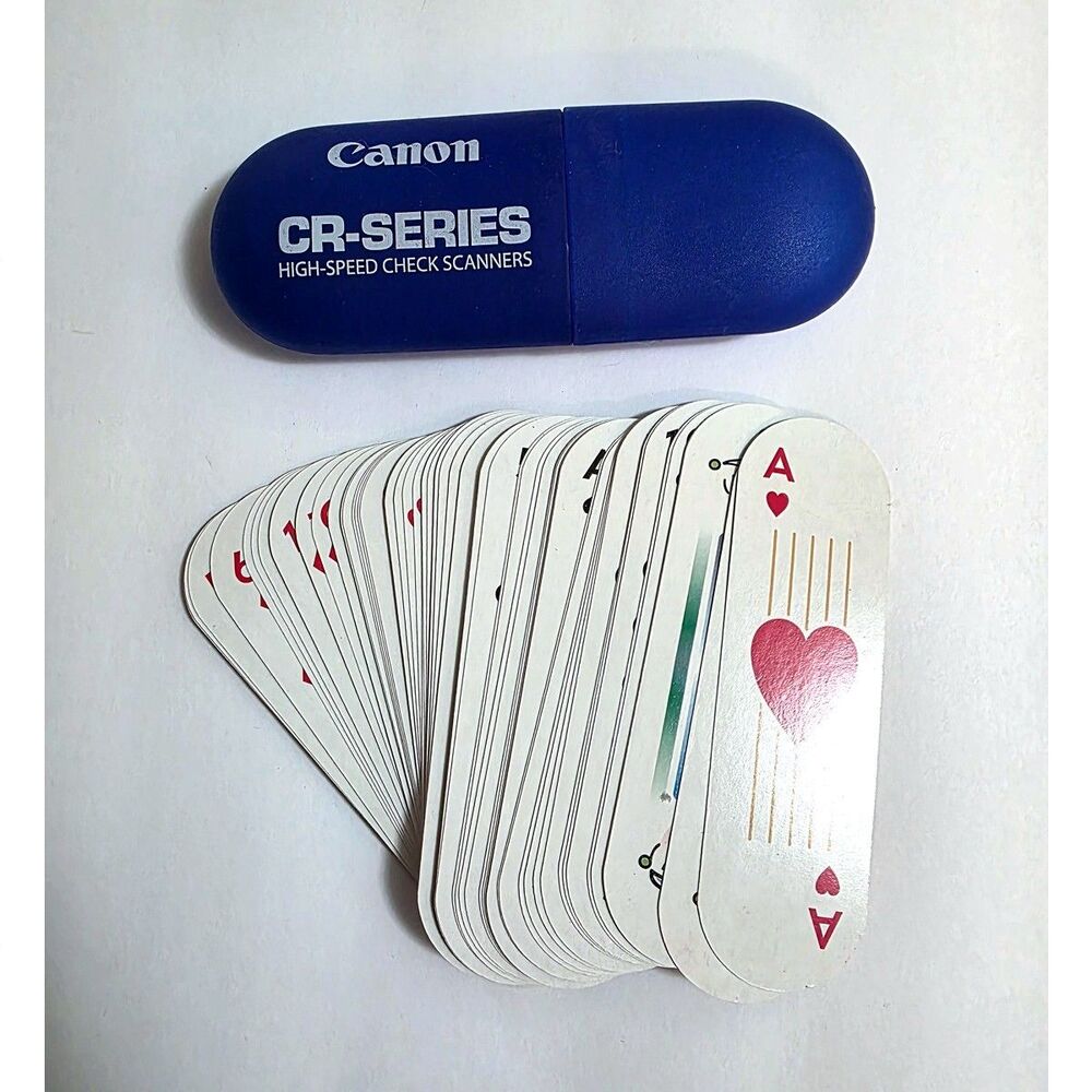 Deck of Oval Playing Cards CANON CR-Series Check Scanners complete